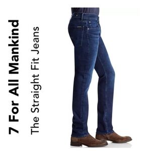 💵7 for All Mankind The Straight Denim Jean Size 31x32”
